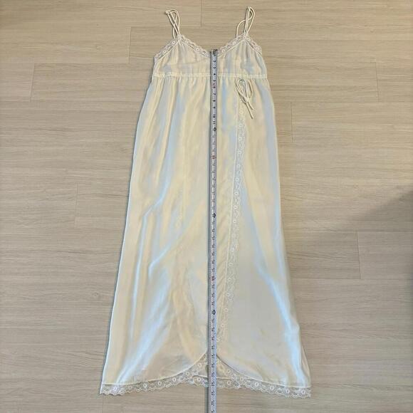 Vintage Givenchy Intimates Silk Blend Night Gown Lace Trim Coquette Whimsy Fairy - Picture 9 of 9